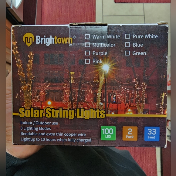 Brightown Solar String Light 2pack 100 LED - Picture 3 of 7